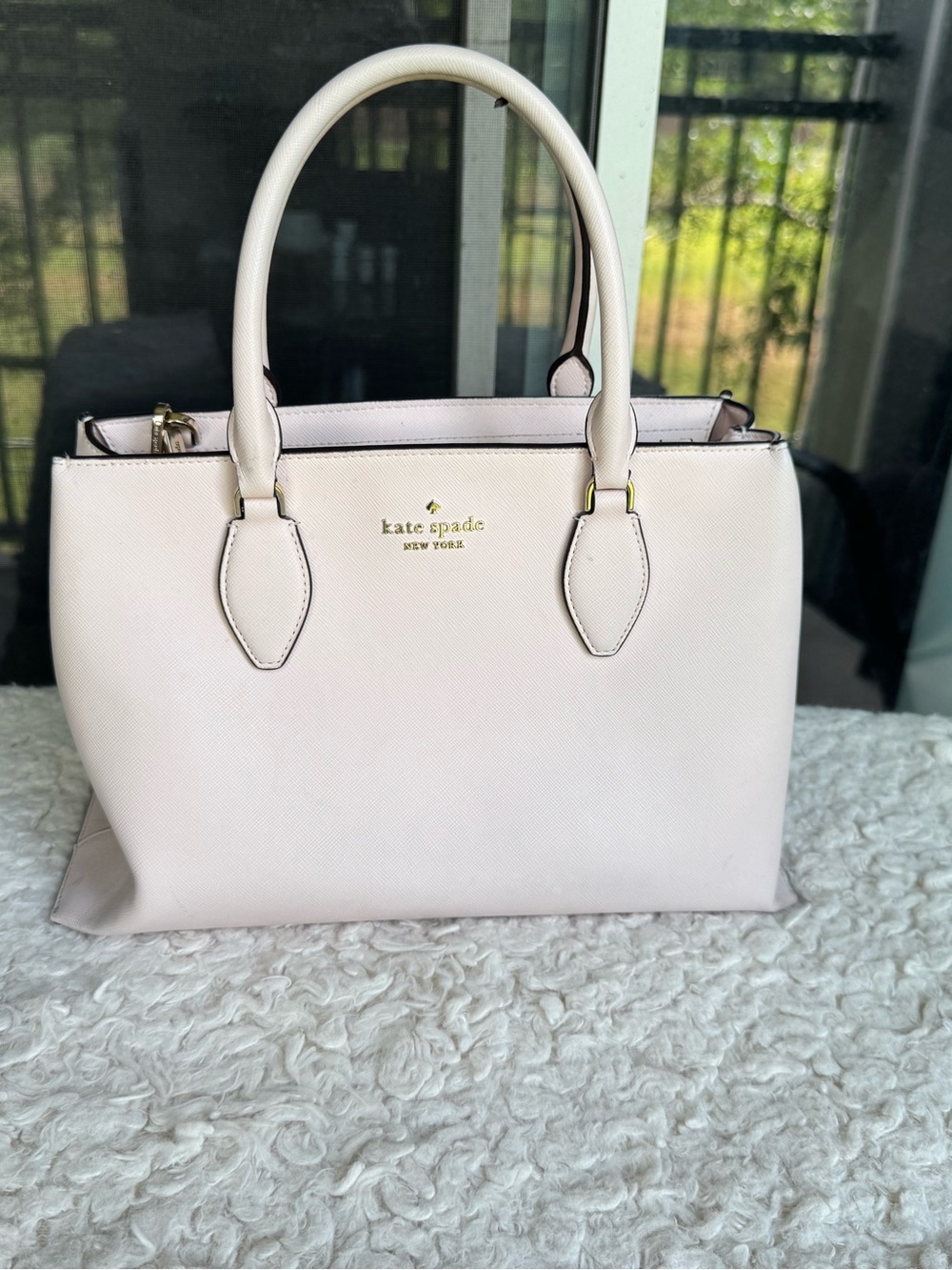 kate spade Blush Pink Leather Satchel Handbag - Picture 7 of 9